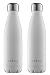 Stainless Steel Vacuum-Insulated Water Bottle, 2 Pack, BPA Free, Leak Proof, Hot & Cold, 25 oz. or 17 oz. - by Eekay Wares