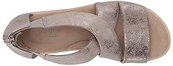 Clarks womens Jillian Rise Wedge Sandal, Pewter