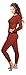 Rocky Thermal Underwear for Women Lightweight Cotton Knit Thermals Women's Base Layer Long John Set (Rust - Lightweight - Medium)