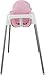 JYOKO Kids High Chair Cushion Compatible with IKEA Antilop 100% Cotton + Foam + 3D Air Confort Made (Pink Sparkles)