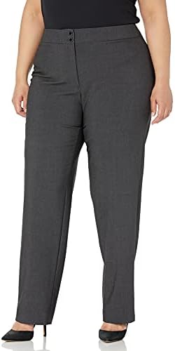 lee curvy fit dress pants Lee Women's Plus Size Wrinkle Free Relaxed Fit Straight Leg Pant