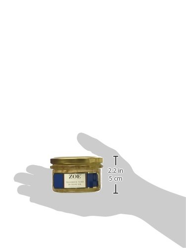 Zoe Diva Select Yellowfin Tuna in Olive Oil 5.8-Ounce Jar, Dolphin-Safe Yellowfin Tuna Canned in Rich Spanish Olive Oil, Line-Caught and Hand Filleted