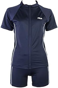 Amazon Co Jp スクール水着 Fila フィラ 半袖ラッシュガードセット 女児 122 684 スポーツ アウトドア