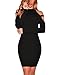 Carprinass Womens Long Sleeve Sexy Off Shoulder Bodycon Bandage Club Dresses
