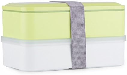 Lunch Box Bento Box for Kids Green Transparent Lid