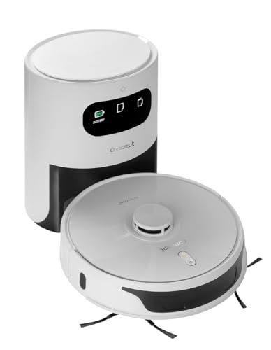 Concept VR3450 Roboterstaubsauger mit Wischmopp 2in1 Perfect CLEAN Laser 3D, Weiß