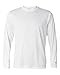 Champion CW26 Adult Double Dry Long-Sleeve Interlock T-Shirt - White44; Medium