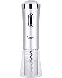 Ozeri Nouveaux Electric Wine Opener with Removable Free Foil Cutter, Refined Silver