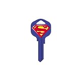 Superman Blue Kwikset KW1 House Key