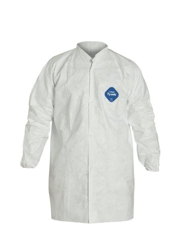 DuPont Tyvek 400 TY216S Disposable Frock with Elastic Cuff, White, 2X-Large (Pa…