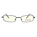 SA106 Extra Small Mens Rectangular Metal Rim Classic Color Lens Sunglasses
