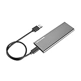Aluminum M.2 NGFF to USB 3.1 M.2 SSD Enclosure External SSD Enclosure SATA Based M.2 (Doesn't Support NVME SSD) (Grey)