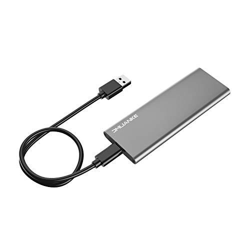 Aluminum M.2 NGFF to USB 3.1 M.2 SSD Enclosure External SSD Enclosure SATA Based M.2 (Doesn't Support NVME SSD) (Grey)