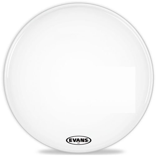 EvansMX2 White Marching Bass Drum Head, 26 Inch