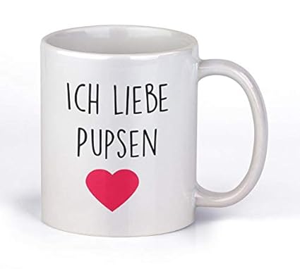 TassenTicker - Ich Liebe Pupsen - Kaffee/Tee/Becher/lustig/Arbeit/Büro/Kollegen/Chef/Geschenk/ - Hochwertige beidseitig Bedru