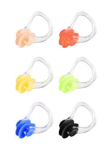 image for SATINIOR 6 Pieces Surfing Nose Plug Silicone Nose Clip Waterproof Nose