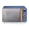 Swan-20L-Nordic-Digital-Microwave-6-Power-Levels-Wood-Effect-Handle-Soft-Touch-Housing-and-Matte-Finish-800W-Blue-SM22036BLUN Swan 20L Nordic Digital Microwave, 6 Power Levels, Wood Effect Handle, Soft Touch Housing and Matte Finish, 800W, Blue…