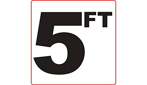 5 FT 3M Adhesive Depth Marker 6 Inch x 6 Inch with 4 Inch Lettering