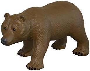 Grizzly Bear Toy Figure - Detailed Animal Toy Made From Soft Latex