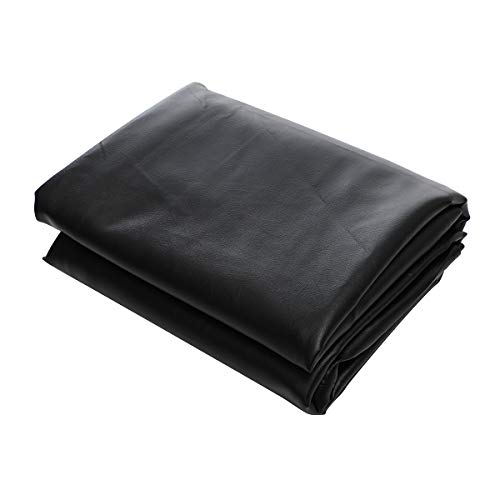 iiSPORT Leatherette Pool Table Cover, 8-Foot Heavy Duty Billiard Game Table Dust Storage Cover - Black