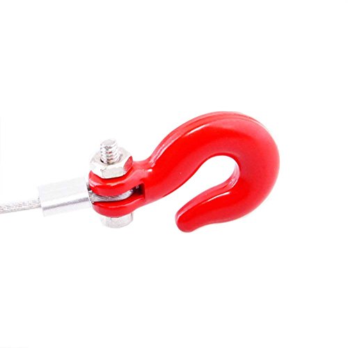 LAFEINA 1:10 RC Crawler Tow Hook and Steel Tow Rope for 1/10 Axial SCX10 TAMIYA CC01 D90 D110 TF2 RC Climbing Car Trailer Hook Parts