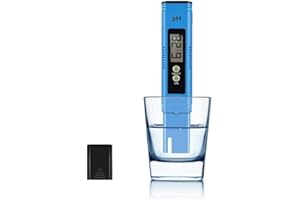 NIKIMORE Digital PH Meter, PH Meter 0.01 PH High Accuracy Water Quality Tester with 0-14 PH Measurement Range for Household Drinking, Pool and Aquarium Water PH Tester Design with ATC
