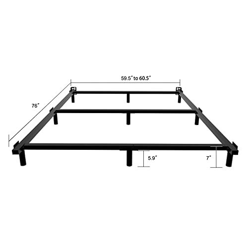 AMOBRO Bed Frame Queen Size, Easy Assembly Metal Queen Bed Frame for