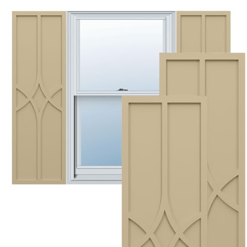 Ekena Millwork TFP001CP12X078NT True Fit PVC Cedar Park (Per Pair-Hardware Not…