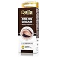 3 Count X DELIA HENNA/COLOR CREAM EYEBROW PROFESSIONAL TINT KIT SET Dark Brown