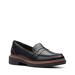 Clarks Women's Westlynn Ayla Loafer, Black Leather, 9