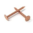1 Inch Copper Nails Roofing Finish 100 Nails - Solid Pure Copper Slate Spikes Flashing Furniture Boat - Package Includes 100 Pieces Of The Highest Quality Nails By Dubbs Hardware