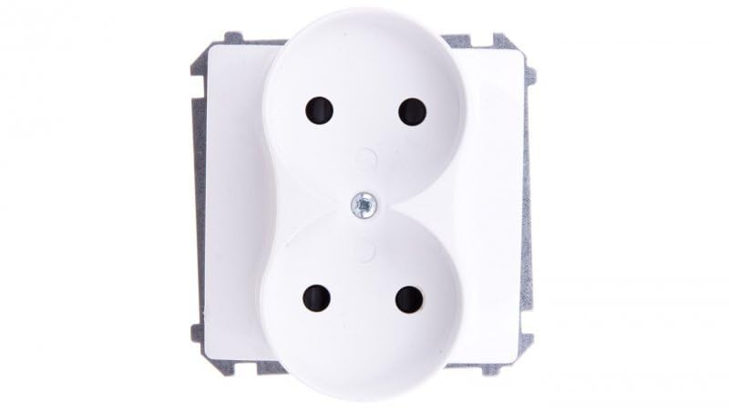 Kontakt-Simon BMG2MZ.01/11 Socket White Plastic IP20, 250 V, 75 mm, 45 mm
