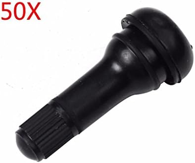 50X TR 413 Snap-In Tire Valve Stems Short Black Rubber Most Popular Valve