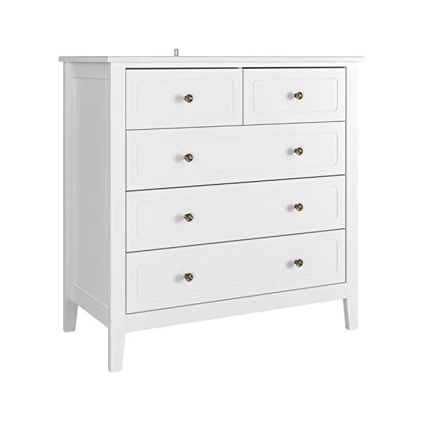 Homfa Kommode Badezimmerschrank mit 5 Schubladen ...