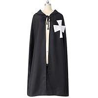 KAMA BRIDAL Men Medieval Templar Cloak Knight Costume Robe Hospitaller Tunic XXL