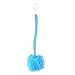 Long Handle Bath Shower Body Brush with Super Soft Mesh Back Scrubber Loofah Sponge Large Head (Blue)