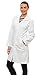 Dr. James Women’s Lab Coat for Medical Professionals, Classic Fit, Multiple Pockets, White US 6