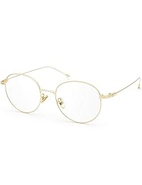 Livho - Gafas de bloqueo de luz azul con filtro de brillo UV, retro, redondas, ultraligeras, para juegos de ordenador, antifatiga, reduce el dolor de cabeza y mejora el sueño.