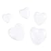 Craft Foam Hearts - 50-Piece Heart-Shaped Polystyrene Foam Ball for Arts and Craft Use, DIY Ornaments, Wedding Decorations, White, 10 Each of 5 Sizes