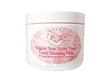 Organic Fields of Heather Organic Rose Water Toner & Makeup Remover Organic Cotton Rounds, 25 Pre-Moistened Pads