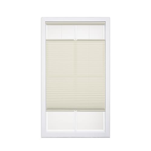 DEZ FURNISHINGS Cordless 1" Light Filtering Top Down Bottom Up Cellular Shade,…