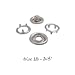 100 Sets - Open Ring Prong NO SEW SNAP Fasteners (400 Pieces) - Size 15 (3/8