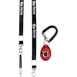 Dog Whistle - Dog Clicker - Stop Barking - Training Device - Increase Obedience - Adjustable Pitch - Ultrasonic - Safe for Dogs - Includes Bonus Lanyard &amp; Bracelet