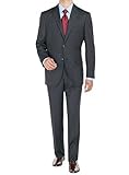 Bianco B Men's Suit Two Button Jacket 2 Piece Plaid Modern Fit Suits