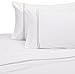 Amazon Brand – Pinzon 400-Thread-Count Egyptian Cotton Sateen Hotel Stitch 4 Piece Sheet Set - Queen, Silver Grey, Solid
