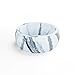 Men's White Marble Classic Q Silicone Ring Size 11