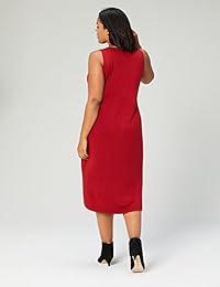 Brand - Vestido sin mangas con cuello en v y jersey de talla grande para mujer Daily Ritual