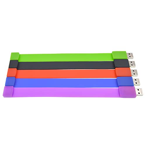 16GB Flash Drive Pack of 5 Multipack USB2.0 Memory Sticks Portable Bracelet Thumb Drives PenDrive Jump Drive in Mixed Colors by FEBNISCTE