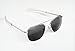 AO Original Pilot Sunglasses 57 mm Silver Frame True Color Gray Glass