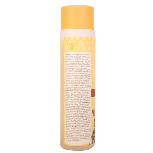 BURT’S BEES FOR PETS HYPOALLERGENIC CAT SHAMPOO WITH SHEA BUTTER AND HONEY, GENTLE KITTEN SHAMPOO FOR INDOOR CATS WITH DRY OR SENSITIVE SKIN, CAT BATHING SUPPLIES, 10 FL OZ